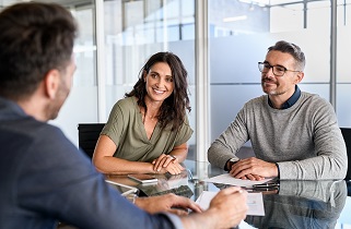 Couple receiving financial advice
