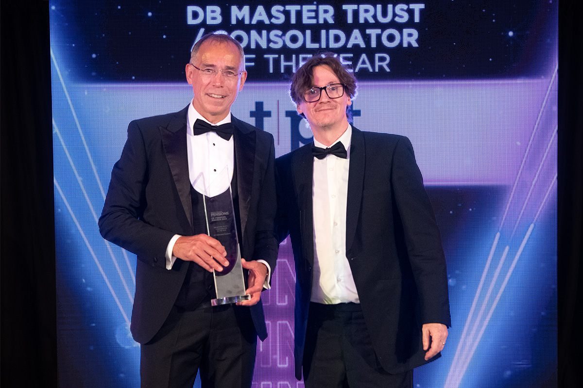 David Lane picking up the award