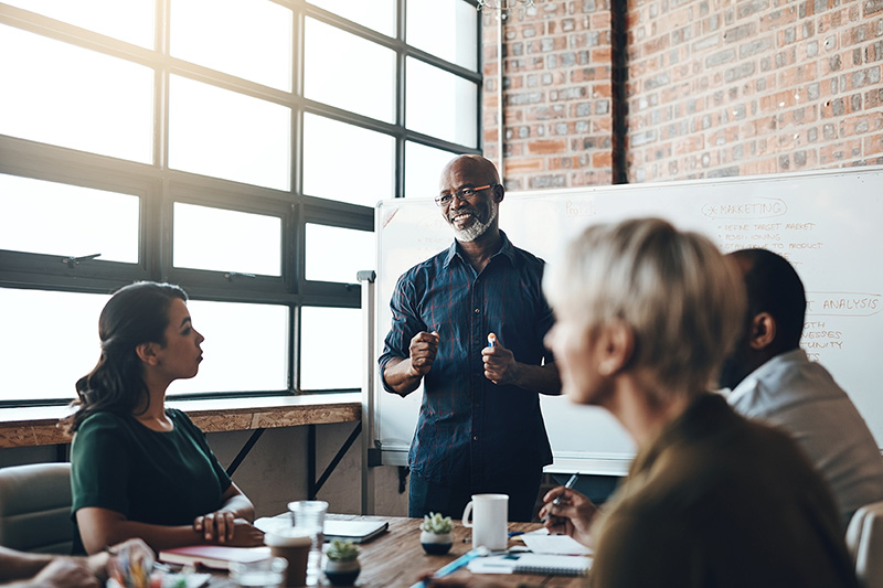 Employers in meeting