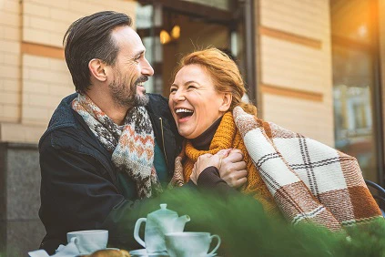 Middle Aged Couple Laughing