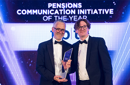 Philip Smith picking up the award