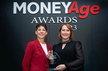 Georgie Edwards picking up the award