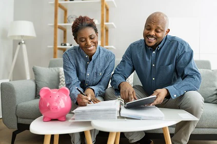 Couple Checking Finances