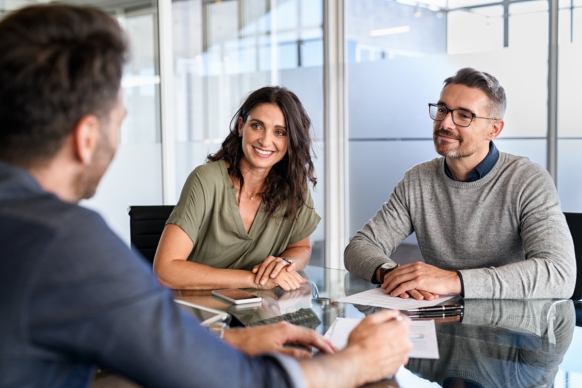 Couple receiving financial advice